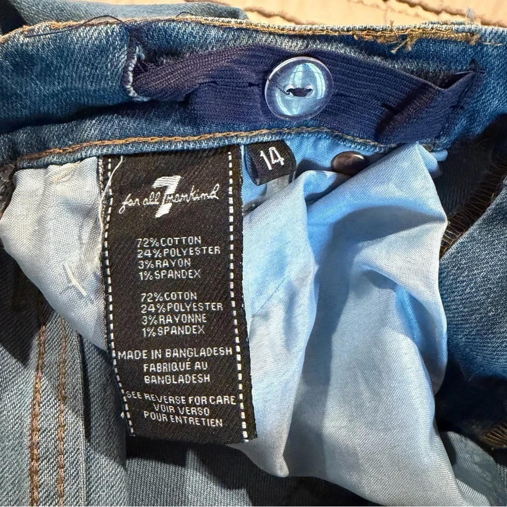 7 For All Mankind Girls Paxtyn Skinny Denim Jeans 14 NWT SVM43055
